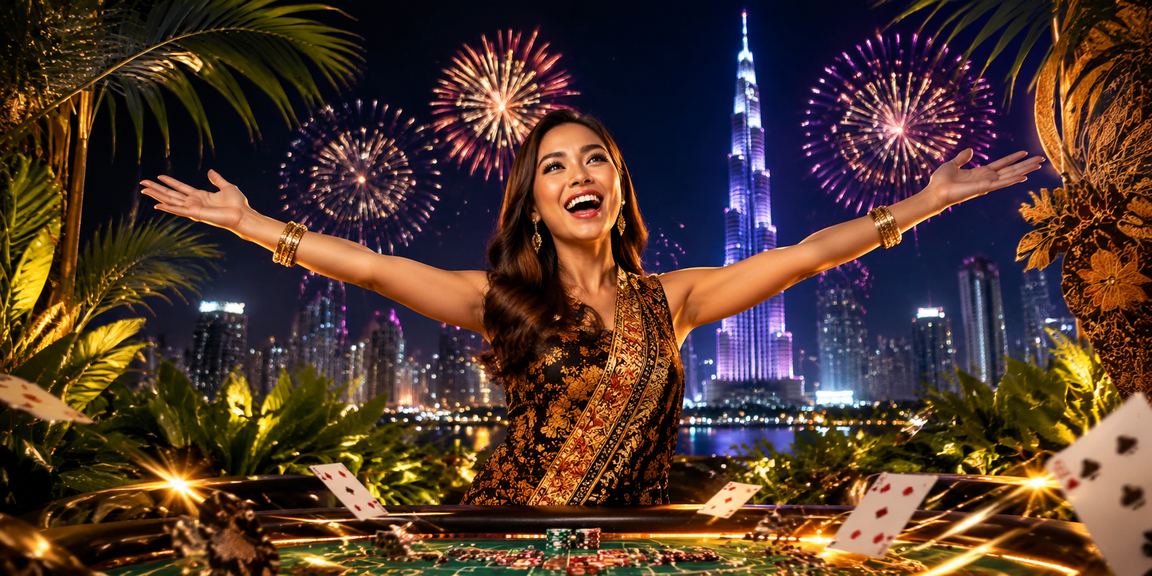 Meja baccarat bergaya batik di kasino Kuala Lumpur dengan dealer sebenar
