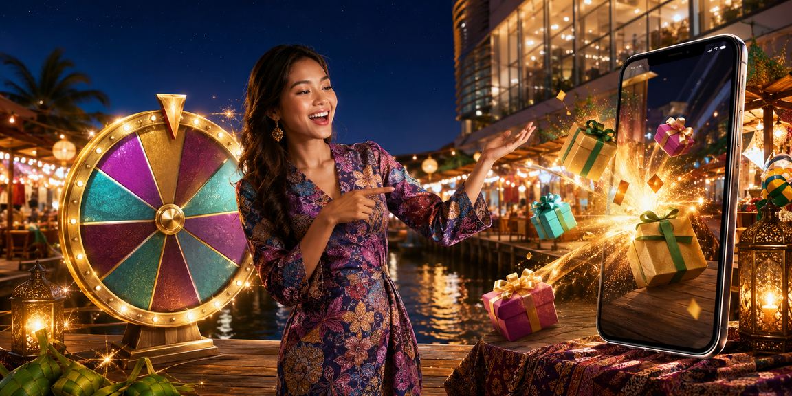 Cabutan bertuah bergaya batik Malaysia menggambarkan budaya hadiah dan penghargaan kepada pengguna atm888
